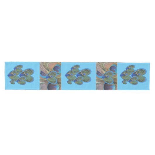 Pfauenwinkel mit Feathers Pattern Tischläufer (Horizontal)