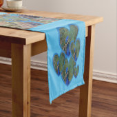 Pfauenwinkel mit Feathers Pattern Tischläufer (Beispiel)