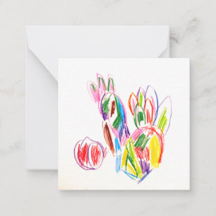 Pfauenzeichn Mitteilungskarte