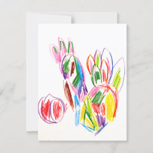 Pfauenzeichn Postkarte