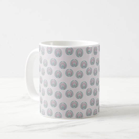 Pfauenzirkel Kaffeetasse (Vorderseite Links)