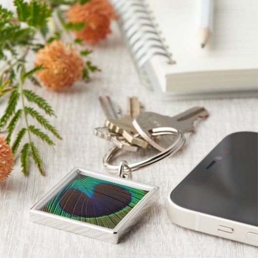 Pfaufeder Schlüsselanhänger (Seite)