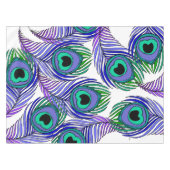 Pfaufeder-Tischdecke, riesige Pfaufeder Tischdecke (Vorderseite (Horizontal))