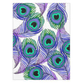 Pfaufeder-Tischdecke, riesige Pfaufeder Tischdecke (Vorderseite)