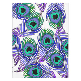 Pfaufeder-Tischdecke, riesige Pfaufeder Tischdecke