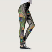 Pfaufedercollage Leggings (Rechts)