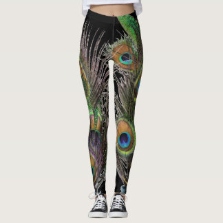 Pfaufedercollage Leggings