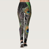 Pfaufedercollage Leggings (Rückseite)