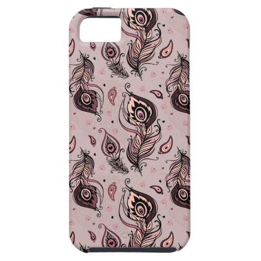 Pfaufedermuster Case-Mate iPhone Hülle (Rückseite)