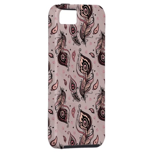 Pfaufedermuster Case-Mate iPhone Hülle (Rückseite/rechts)