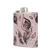 Pfaufedermuster Flachmann (Links)