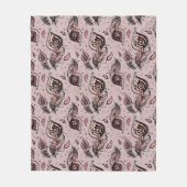 Pfaufedermuster Fleecedecke (Vorderseite)