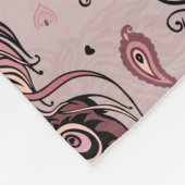 Pfaufedermuster Fleecedecke (Ecke)