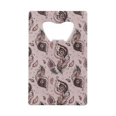 Pfaufedermuster Geldkarten Flaschenöffner (Rückseite)