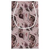 Pfaufedermuster Kleine Geschenktüte (Rückseite)