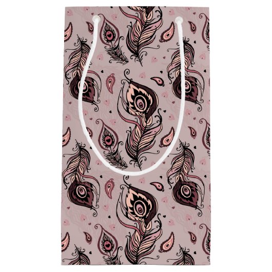 Pfaufedermuster Kleine Geschenktüte (Vorderseite)