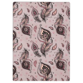 Pfaufedermuster Klemmbrett (Rückseite)