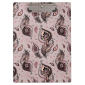 Pfaufedermuster Klemmbrett (Vorderseite)