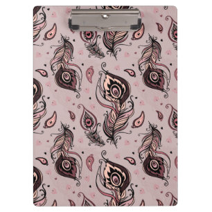 Pfaufedermuster Klemmbrett