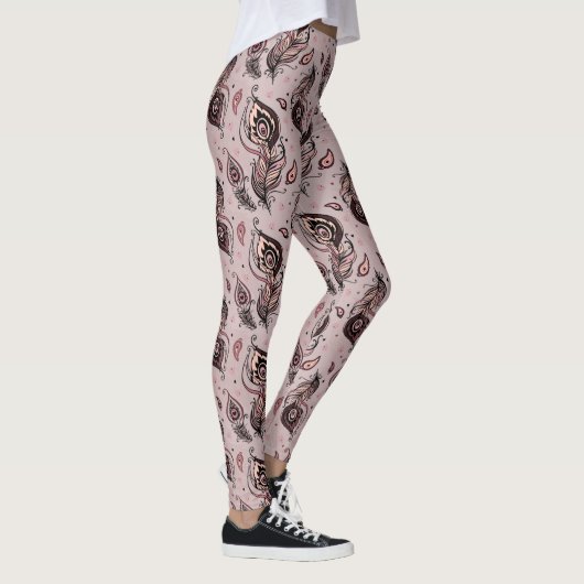 Pfaufedermuster Leggings (Rechts)