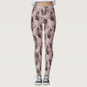 Pfaufedermuster Leggings (Vorderseite)