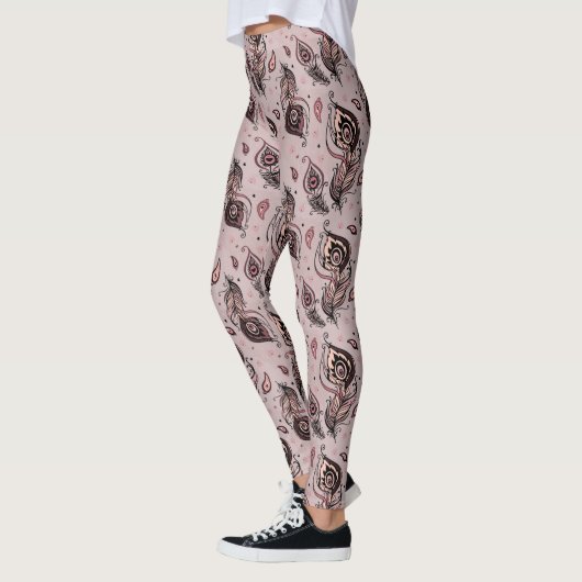 Pfaufedermuster Leggings (Links)