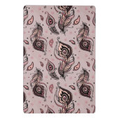 Pfaufedermuster Mini Klemmbrett (Rückseite)