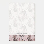 Pfaufedermuster Post-it Klebezettel (Vorderseite)