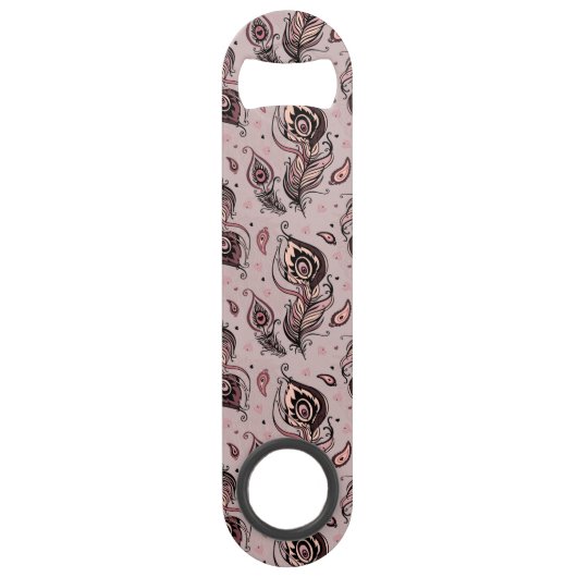 Pfaufedermuster Speed Flaschenöffner (Rückseite)