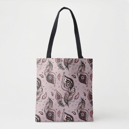 Pfaufedermuster Tasche (Vorderseite)