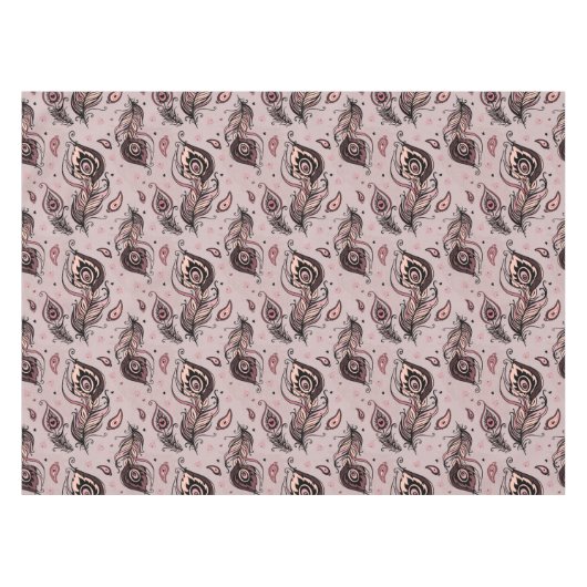 Pfaufedermuster Tischdecke (Vorderseite (Horizontal))