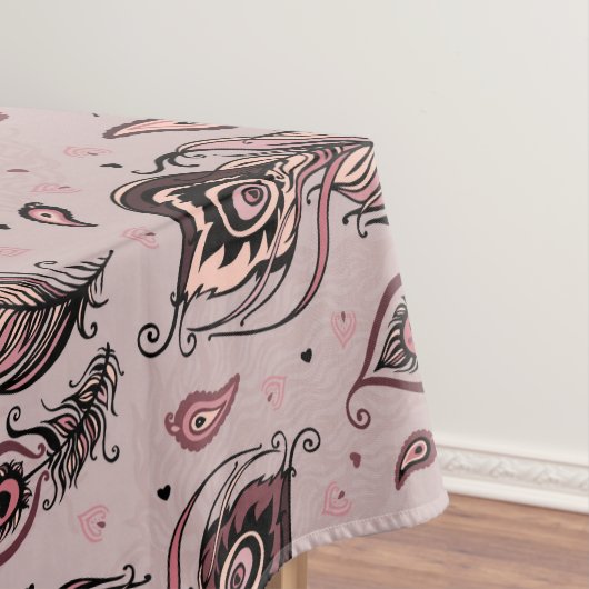 Pfaufedermuster Tischdecke (Beispiel)