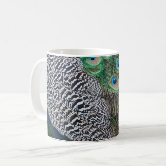 Pfaufedern Kaffeetasse (Vorderseite Links)