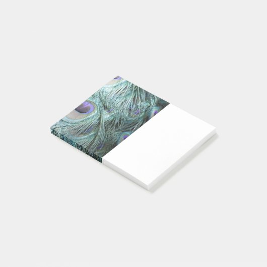 Pfaufedern Post-it Klebezettel (angewinkelt)