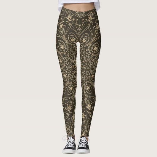 Pfauinspirationen Leggings (Vorderseite)