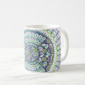 Pfaumandala-Kaffee-Tasse Kaffeetasse (VorderseiteRechts)