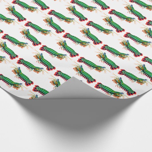 Pfaumantis-Garnele-Packpapier Geschenkpapier (Ecke)