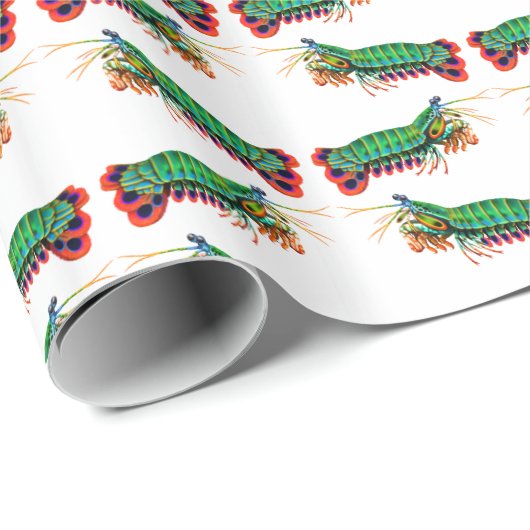 Pfaumantis-Garnele-Packpapier Geschenkpapier (Rolleneckpunkt)