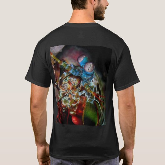 PFAUmantis-GARNELE T-Shirt (Rückseite)