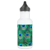 Pfautierdruck - Federn Trinkflasche (Rechts)