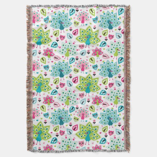 Pfauvogel und -eule decke (Vorderseite Vertikal)