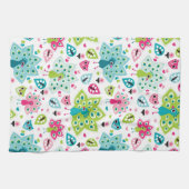 Pfauvogel und -eule geschirrtuch (Horizontal)