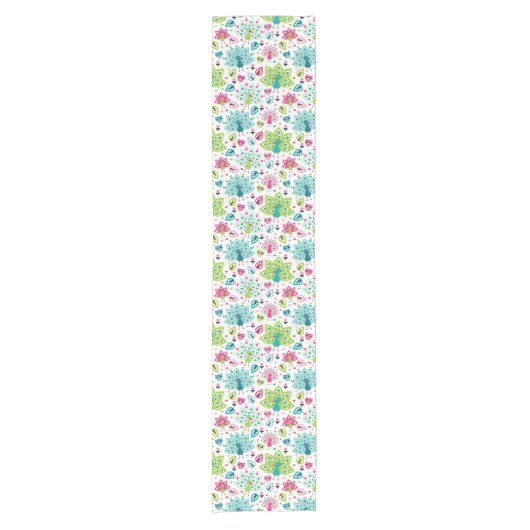 Pfauvogel und -eule kurzer tischläufer (Vorderseite)