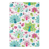 Pfauvogel und -eule mini klemmbrett (Rückseite)