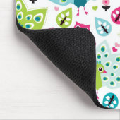 Pfauvogel und -eule mousepad (Ecke)