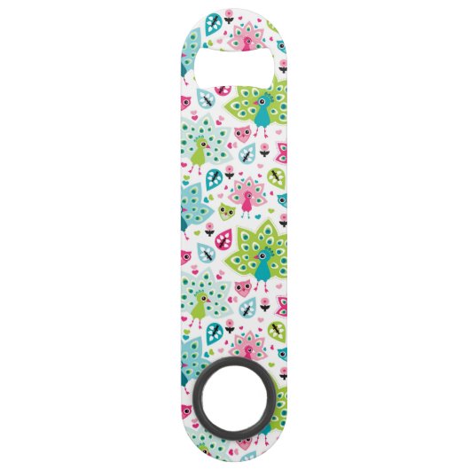 Pfauvogel und -eule speedflaschenöffner (Rückseite)