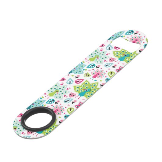 Pfauvogel und -eule speedflaschenöffner (Rückseite Schrägansicht)