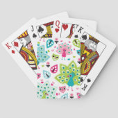 Pfauvogel und -eule spielkarten (Rückseite)