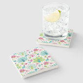 Pfauvogel und -eule steinuntersetzer (Seitenansicht)