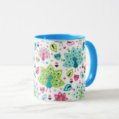 Pfauvogel und -eule tasse (VorderseiteRechts)